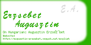 erzsebet augusztin business card